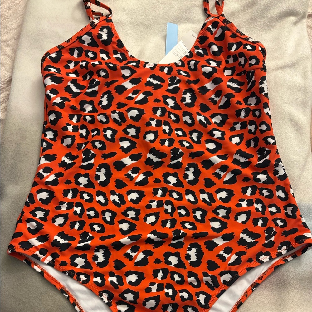 Cupshe Orange Leopard One Piece Swimsuit